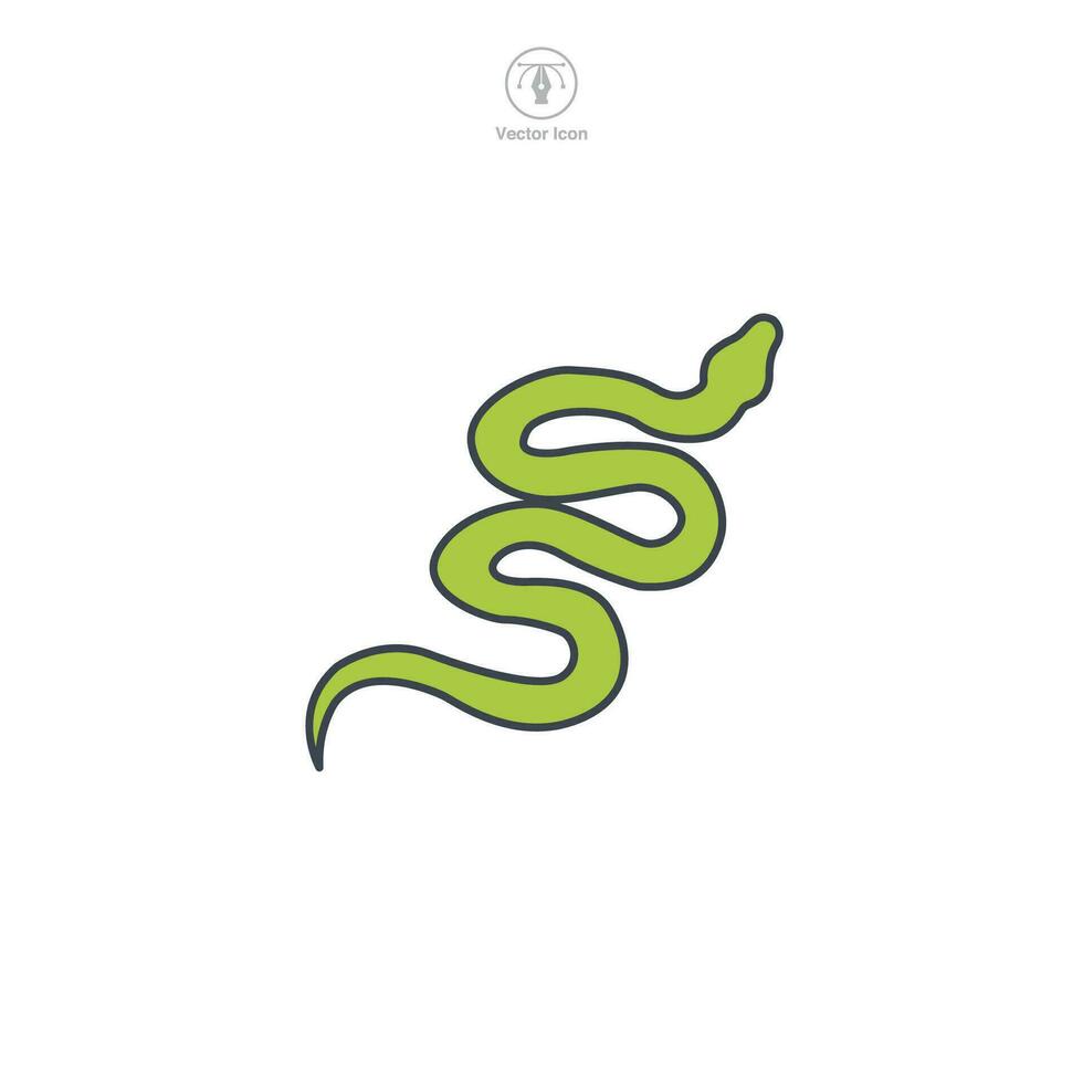 Snake icon symbol vector illustration isolated on white background