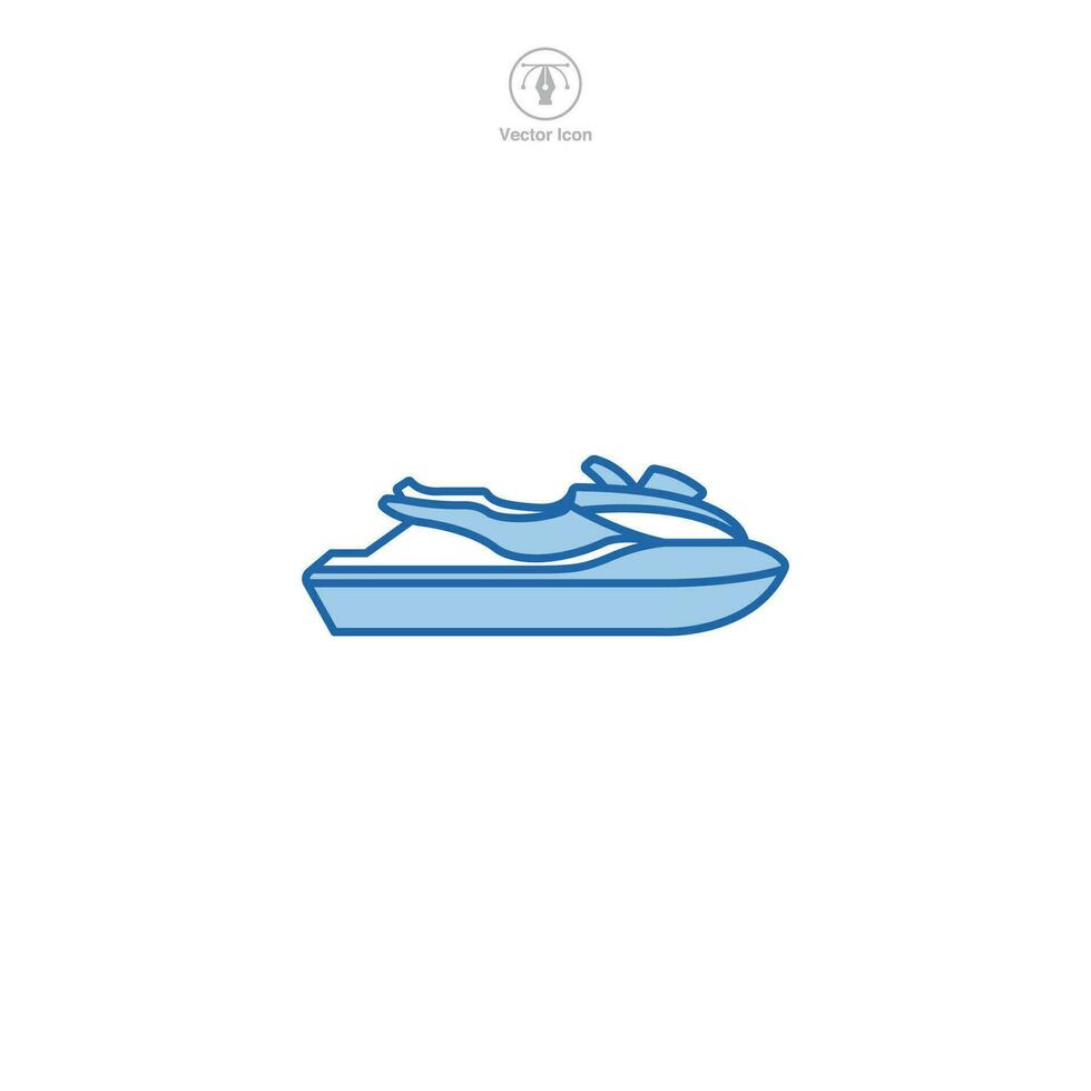 Jet Ski icon symbol vector illustration isolated on white background