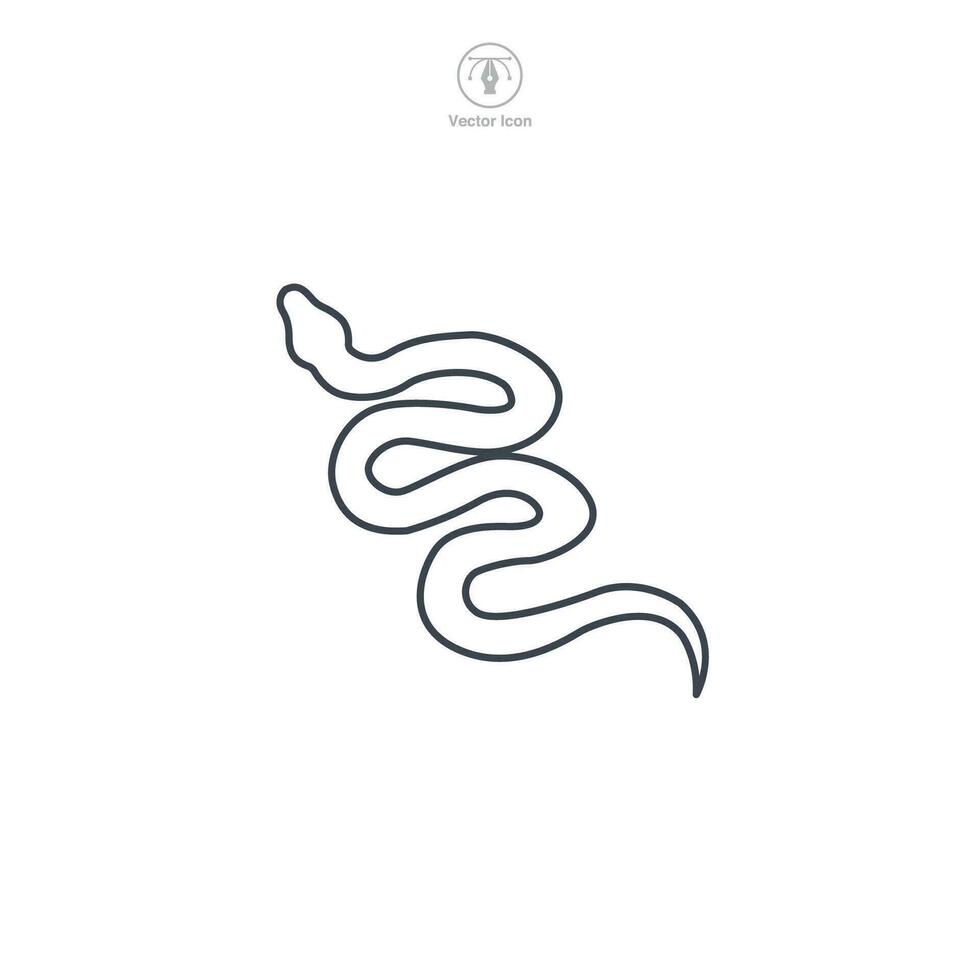 Snake icon symbol vector illustration isolated on white background