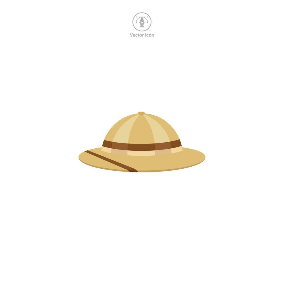 safari sombrero icono símbolo vector ilustración aislado en blanco antecedentes