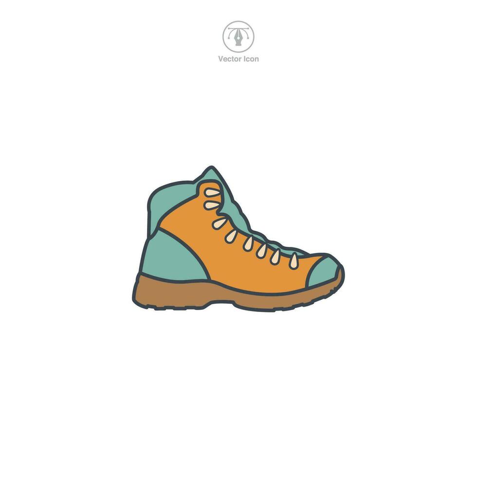 Hiking Boot icon symbol vector illustration isolated on white background