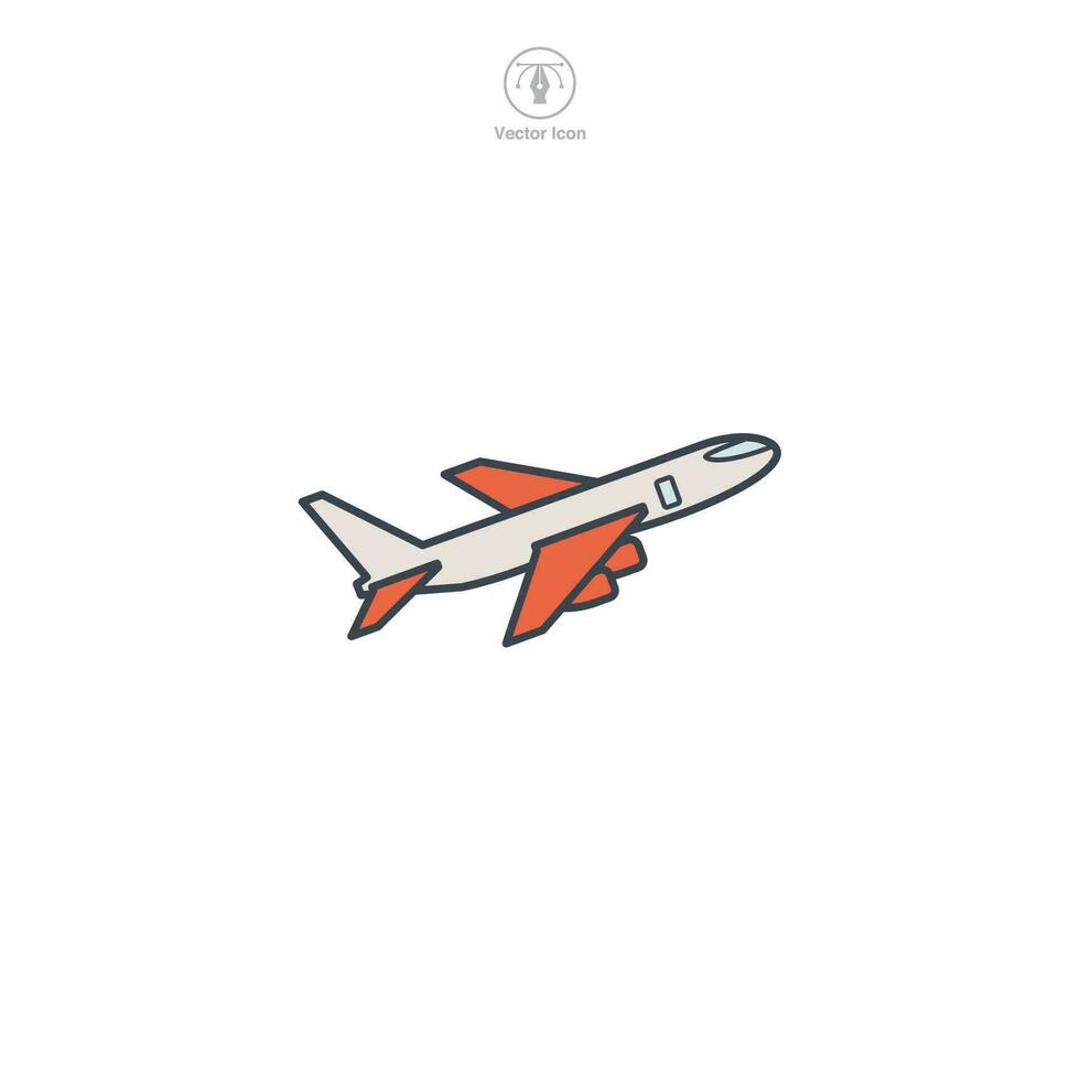 avión icono símbolo vector ilustración aislado en blanco antecedentes