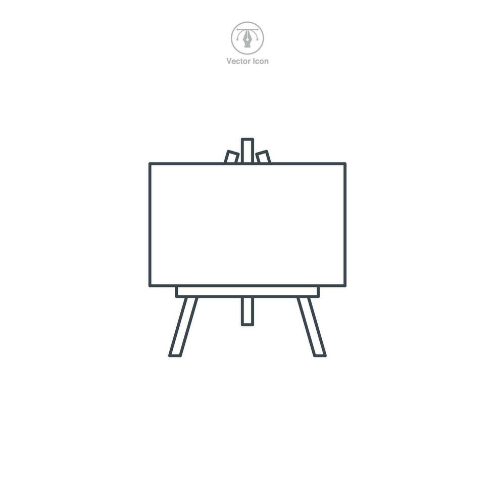 Easel icon symbol vector illustration isolated on white background