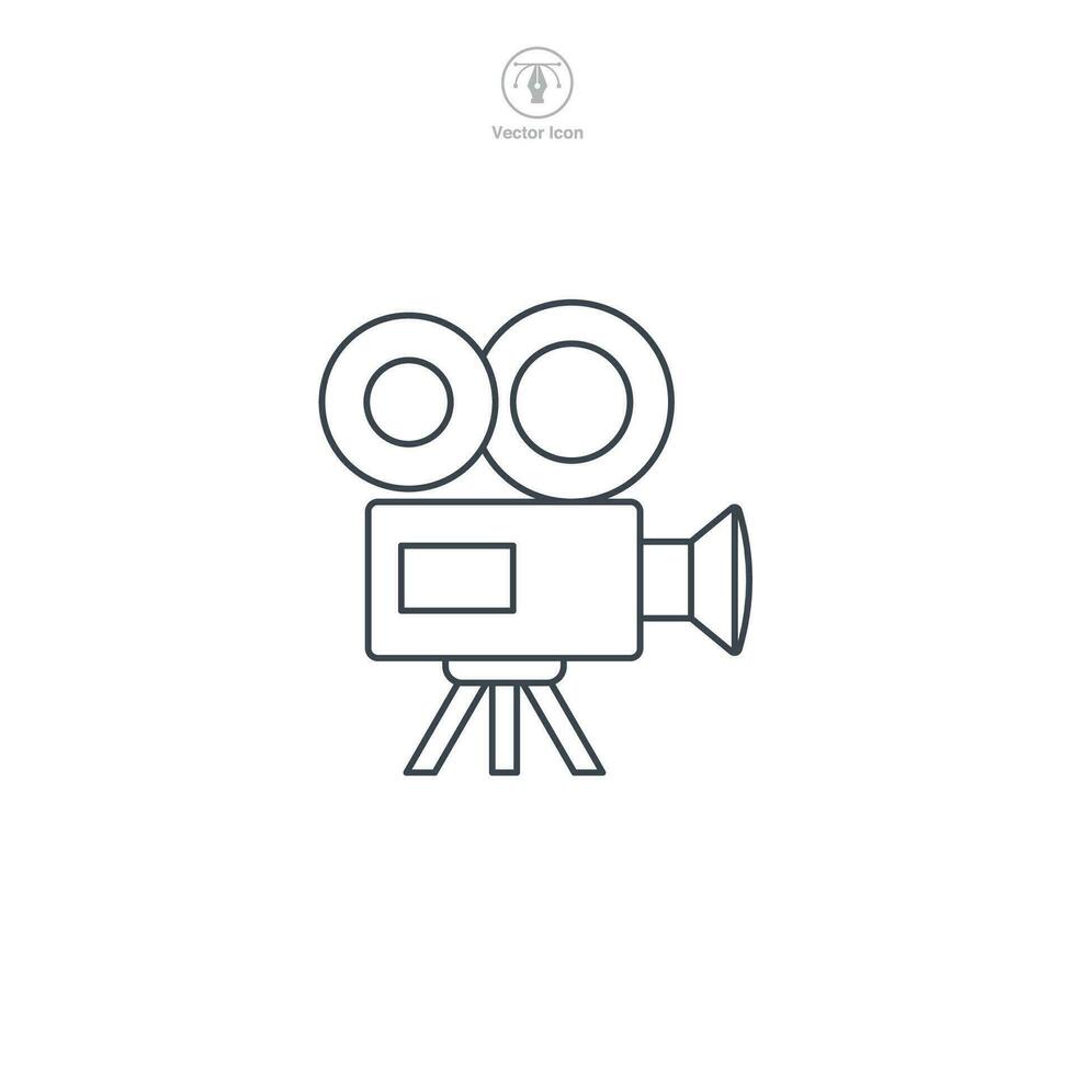 video camera icon symbol vector illustration isolated on white background