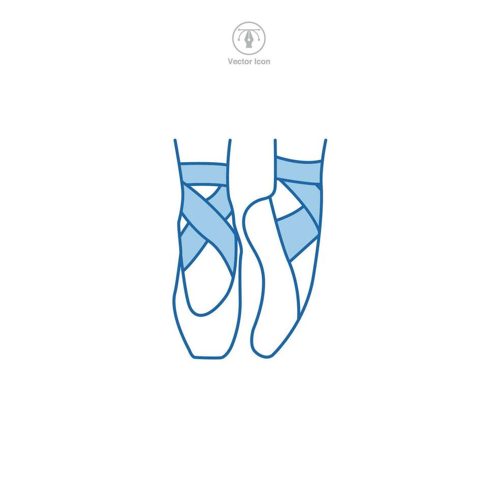 ballet Zapatos icono símbolo vector ilustración aislado en blanco antecedentes