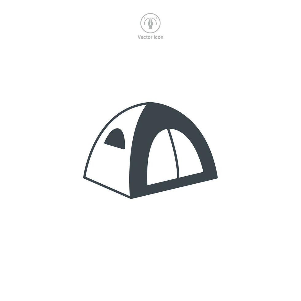 Tent icon symbol vector illustration isolated on white background