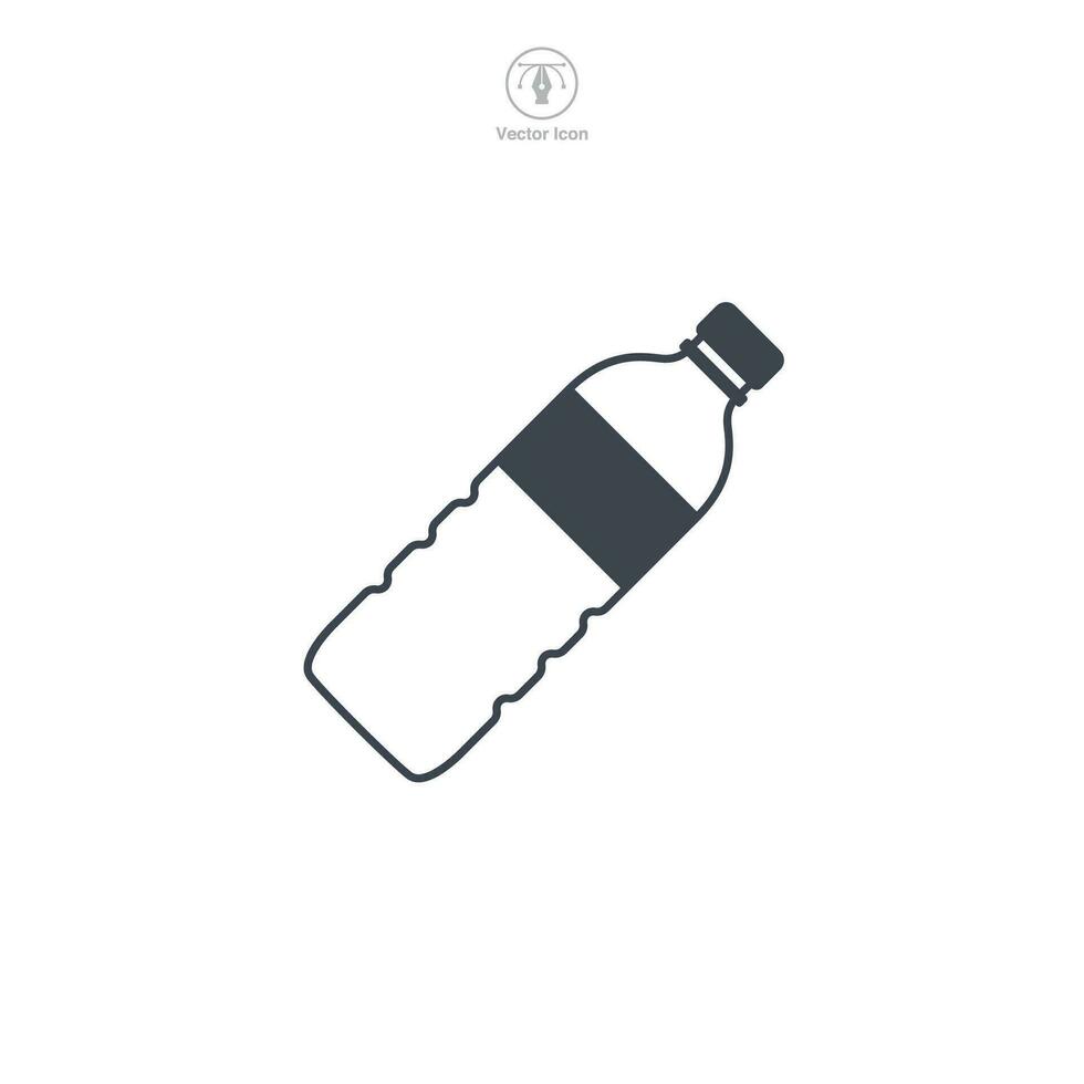 agua botella icono símbolo vector ilustración aislado en blanco antecedentes