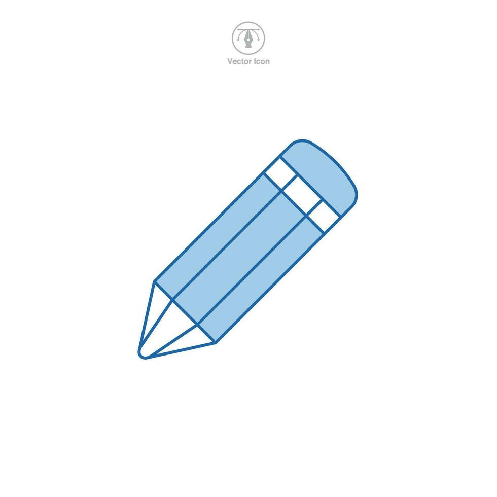 Pencil icon symbol vector illustration isolated on white background