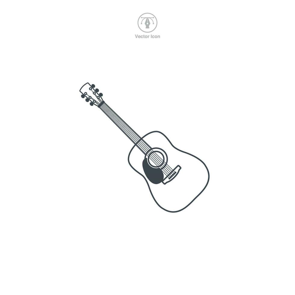 guitarra icono símbolo vector ilustración aislado en blanco antecedentes