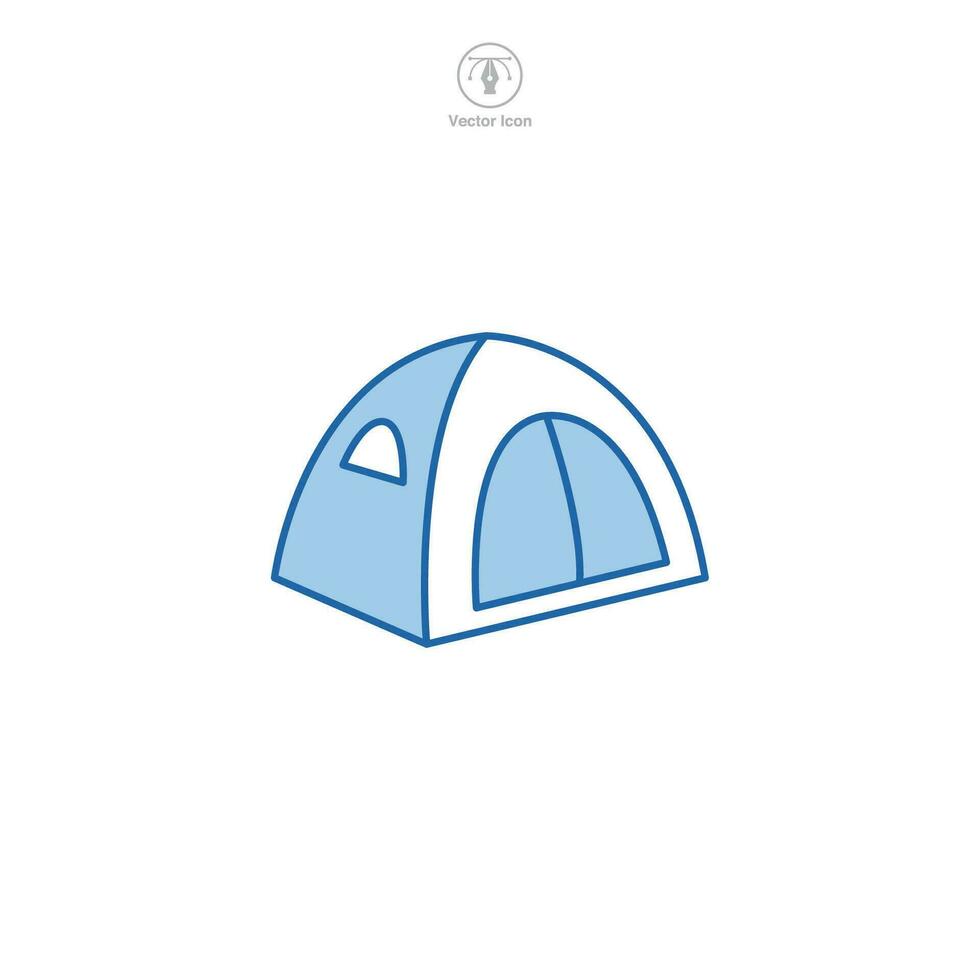 Tent icon symbol vector illustration isolated on white background