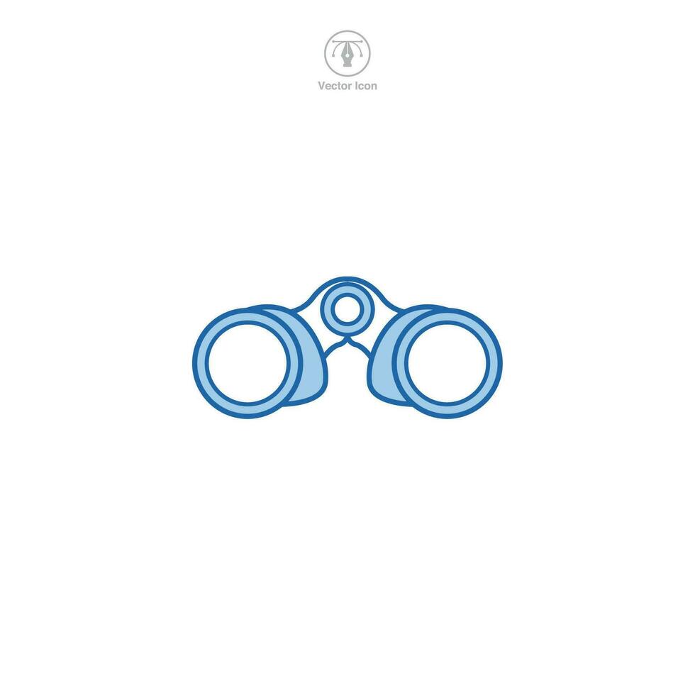 binocular icono símbolo vector ilustración aislado en blanco antecedentes