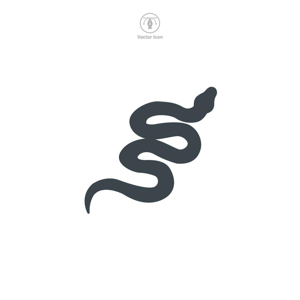 Snake icon symbol vector illustration isolated on white background