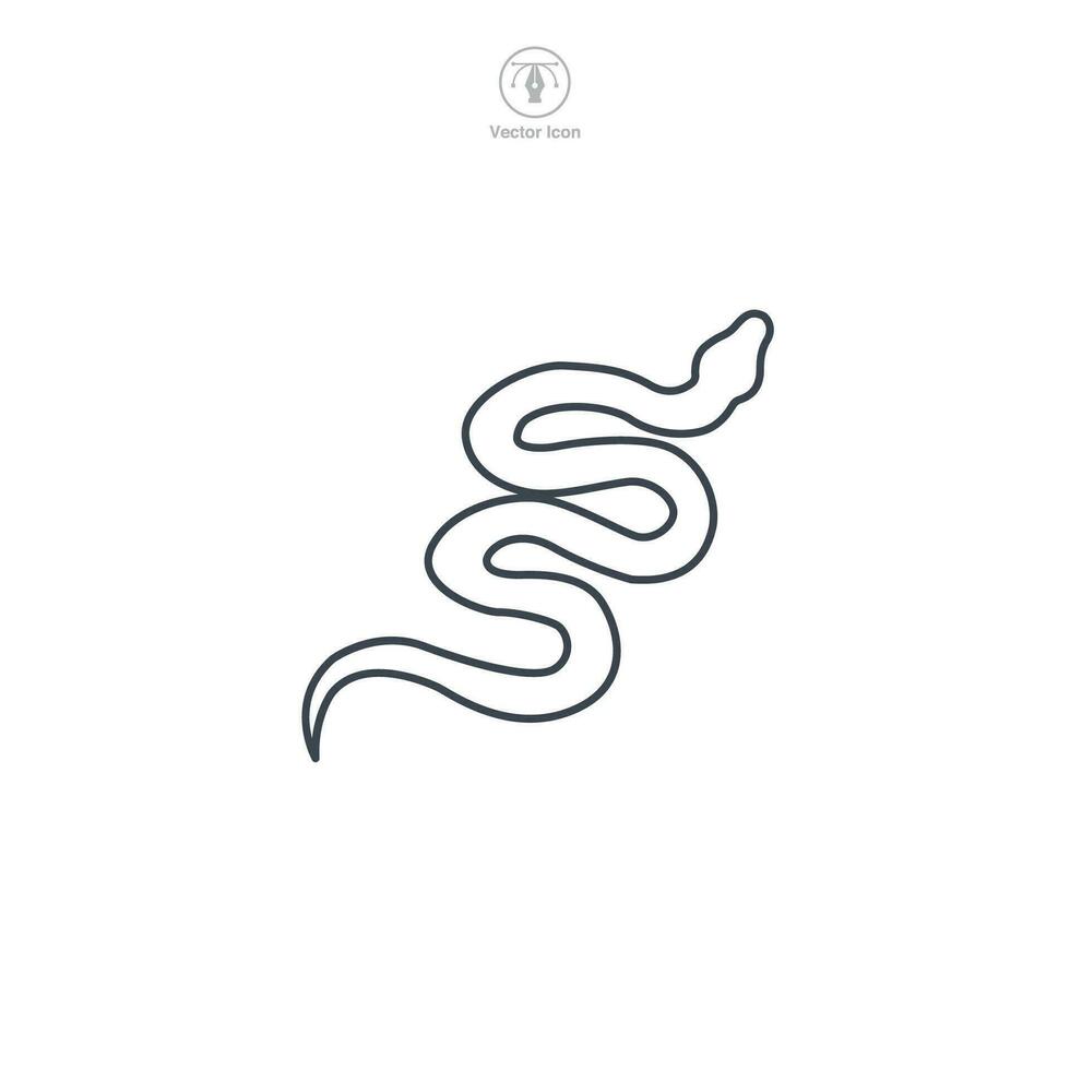 Snake icon symbol vector illustration isolated on white background