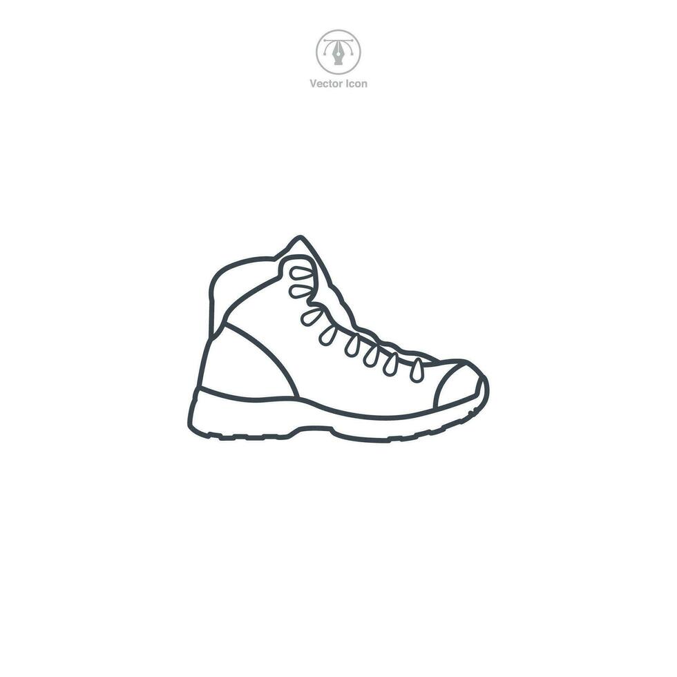 Hiking Boot icon symbol vector illustration isolated on white background