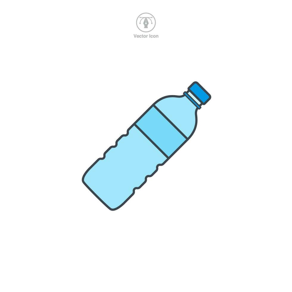 agua botella icono símbolo vector ilustración aislado en blanco antecedentes