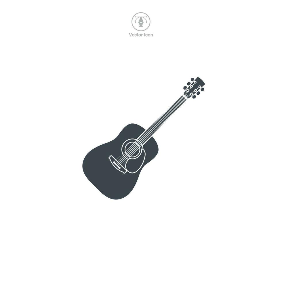 guitarra icono símbolo vector ilustración aislado en blanco antecedentes