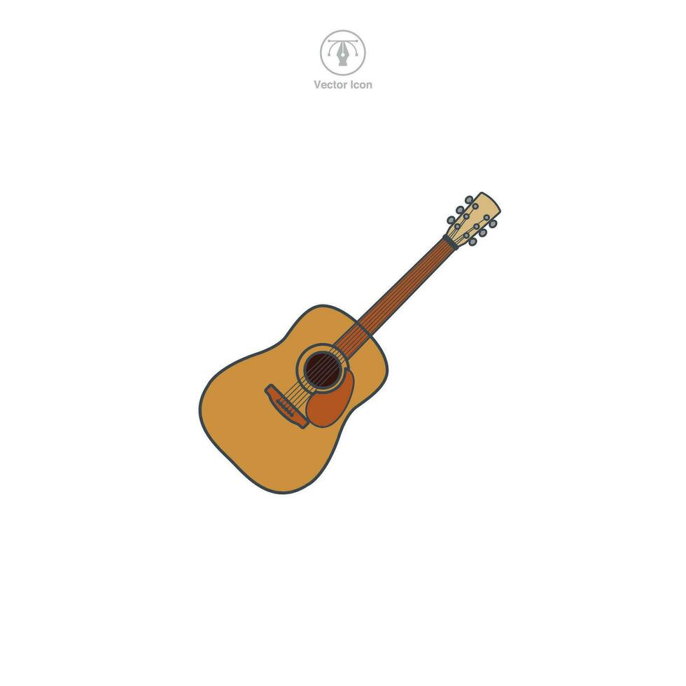 guitarra icono símbolo vector ilustración aislado en blanco antecedentes