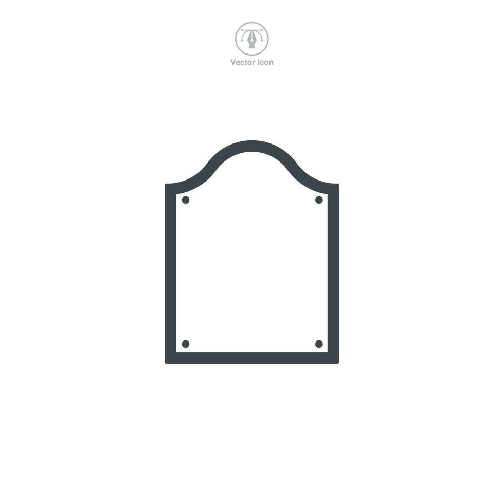 Frame icon symbol vector illustration isolated on white background