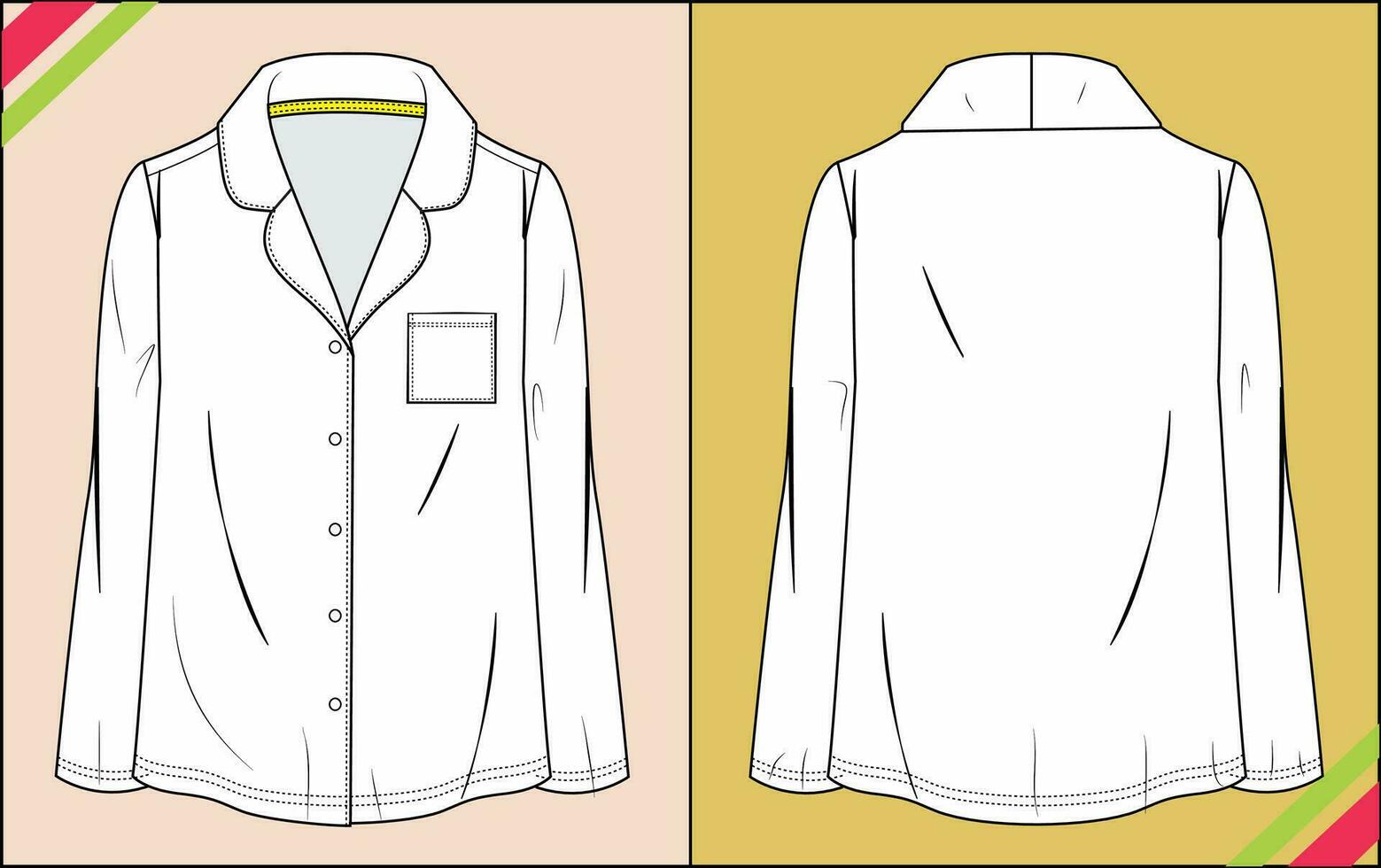 WOMEN PAJAMA STYLE SHIRT vector