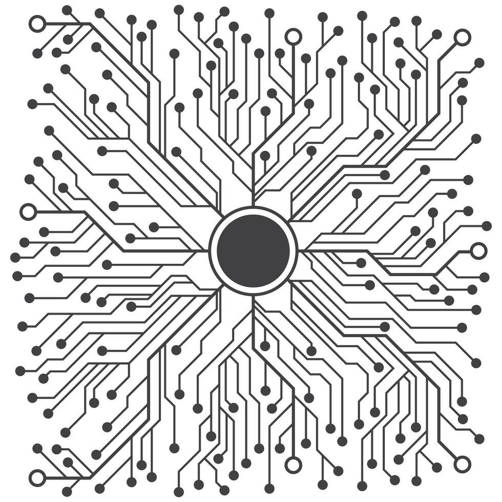 Abstract Vector High Tech Circuit Board Technology Background