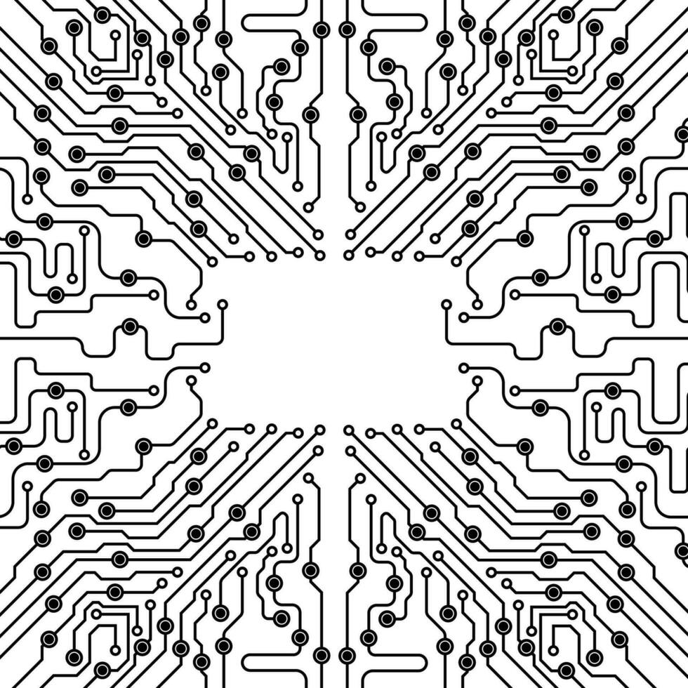 Abstract Vector High Tech Circuit Board Technology Background