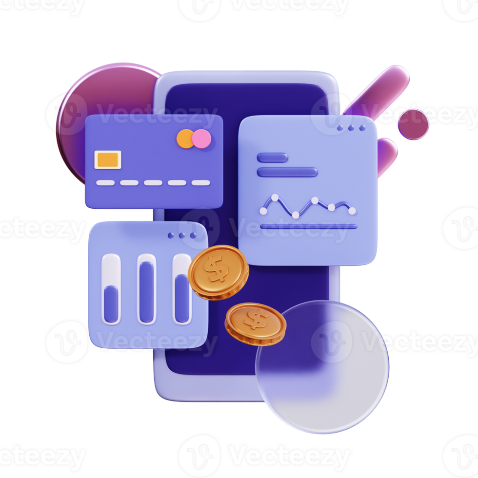 Business Interface 3D Illustration png