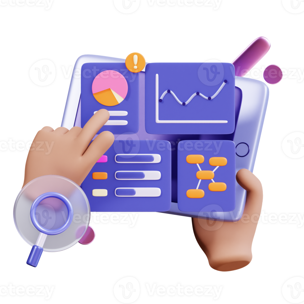 Business Interface 3D Illustration png