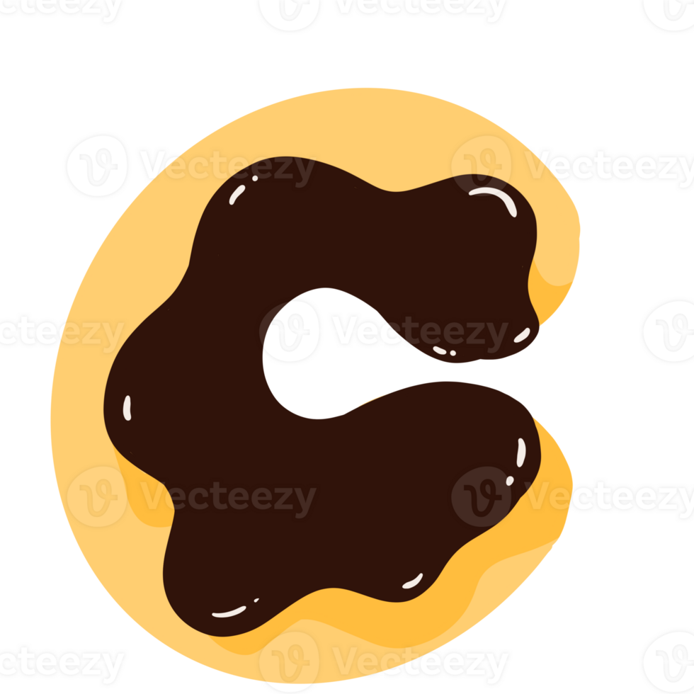melting chocolate alphabet cookies png