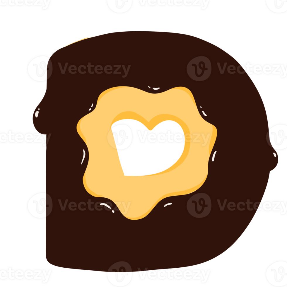 melting chocolate alphabet cookies png