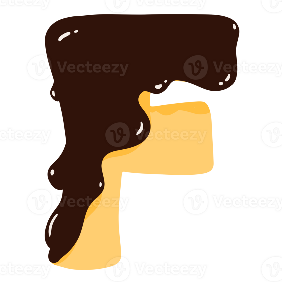 melting chocolate alphabet cookies png