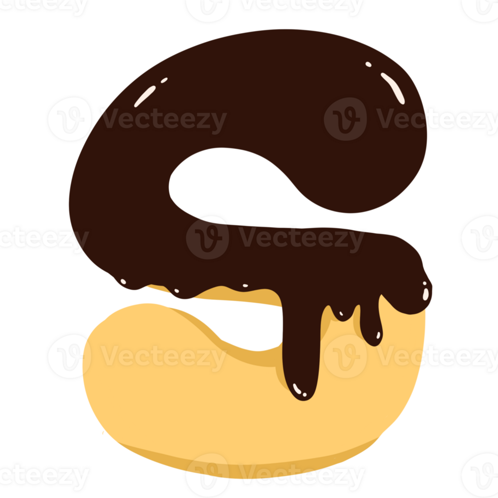 melting chocolate alphabet cookies png