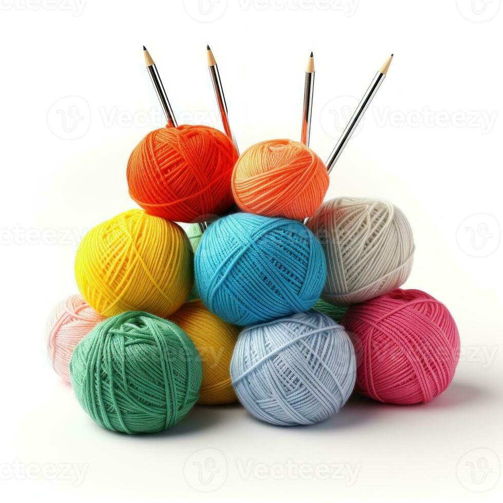 Knitting kit isolated photo