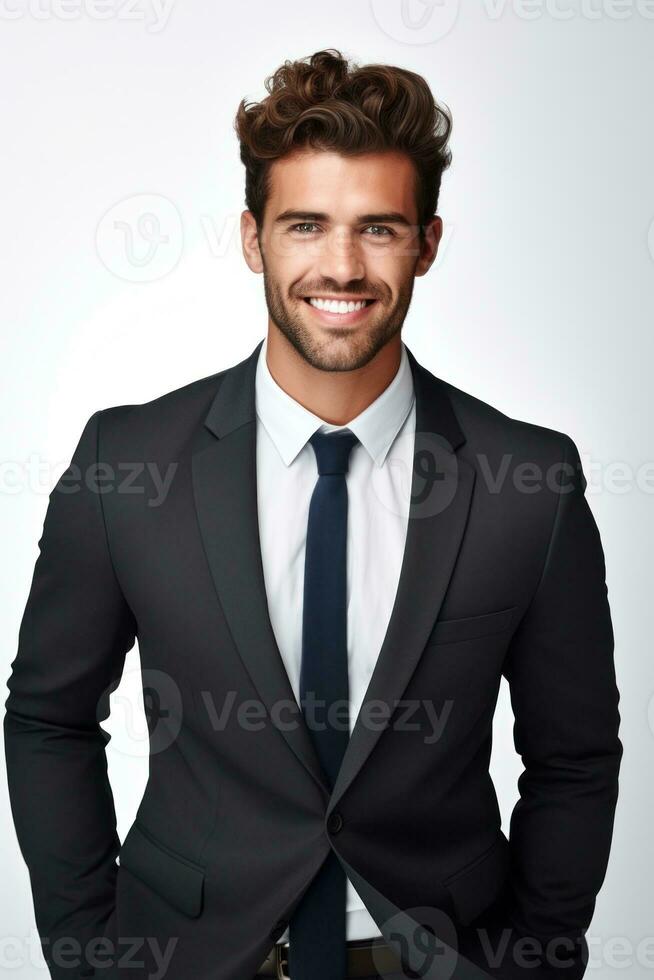 Businessman on isolated photo
