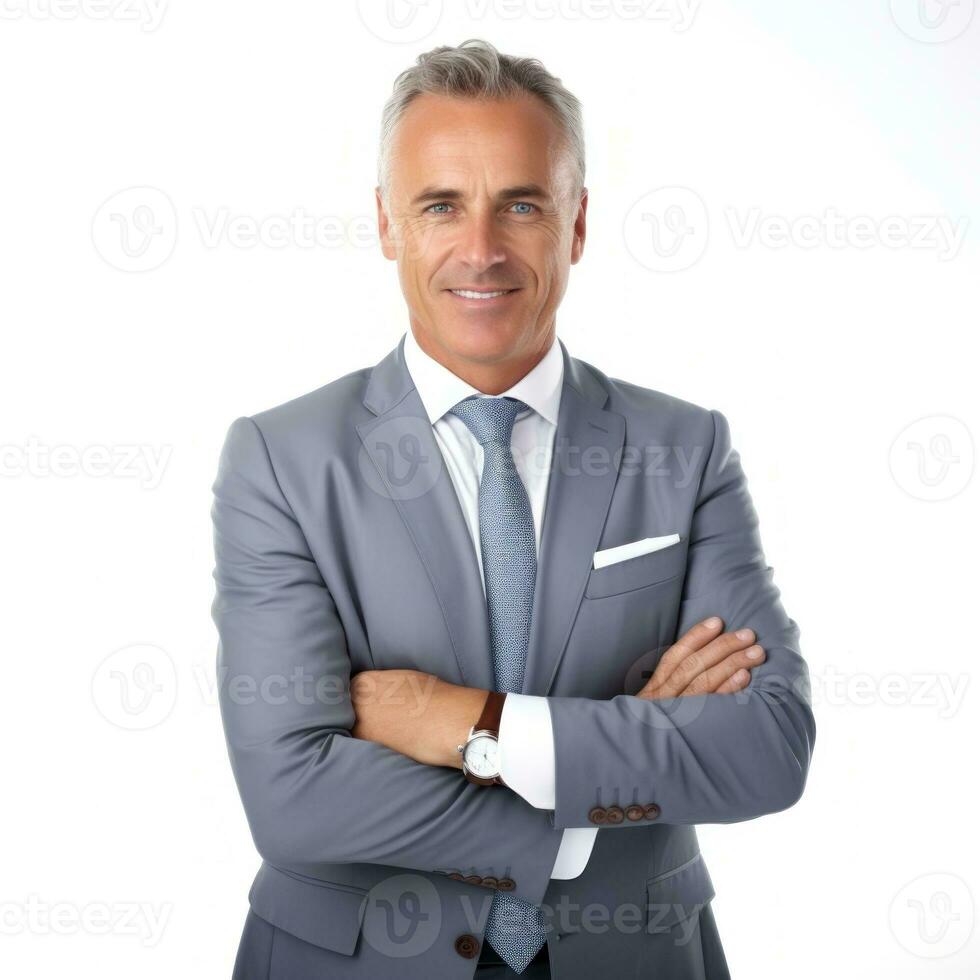 Businessman on isolated photo