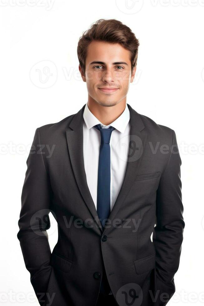 Businessman on isolated photo