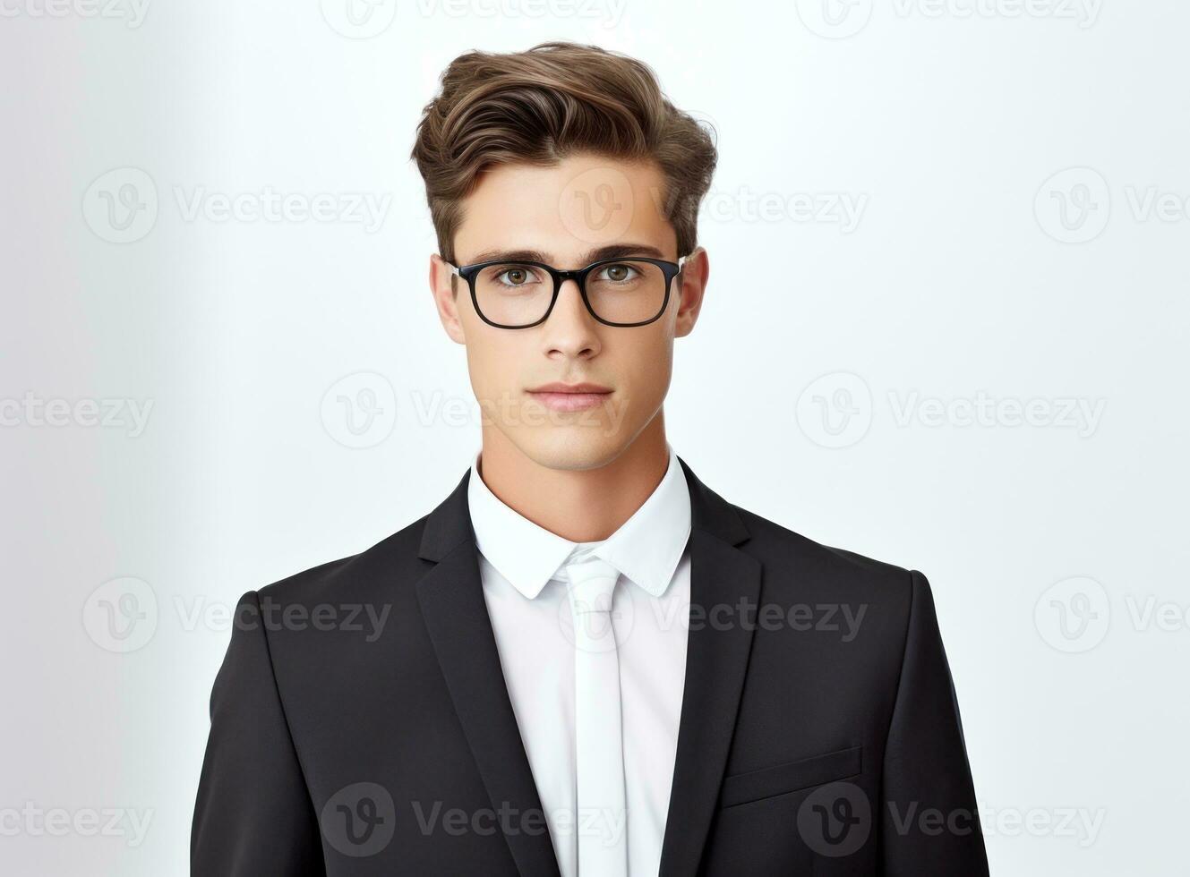 Businessman on isolated photo