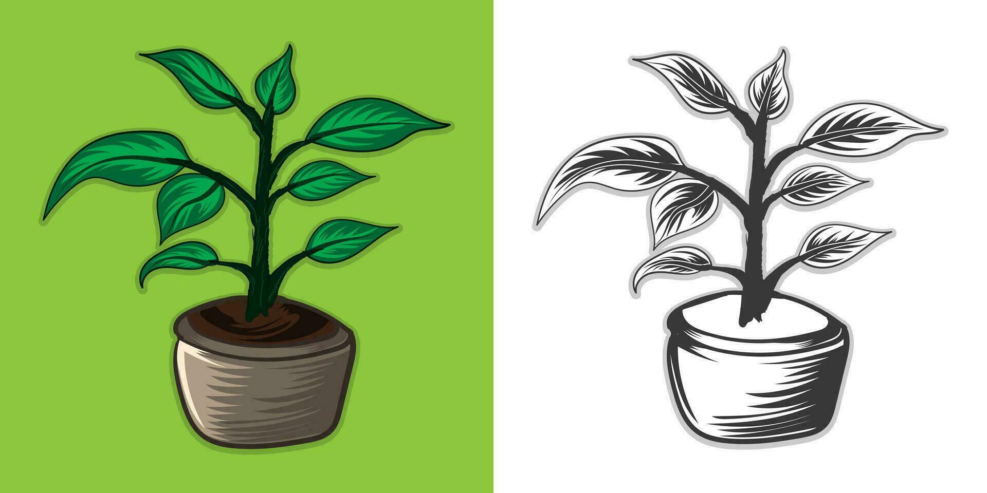 planta para jardinería vector diseño