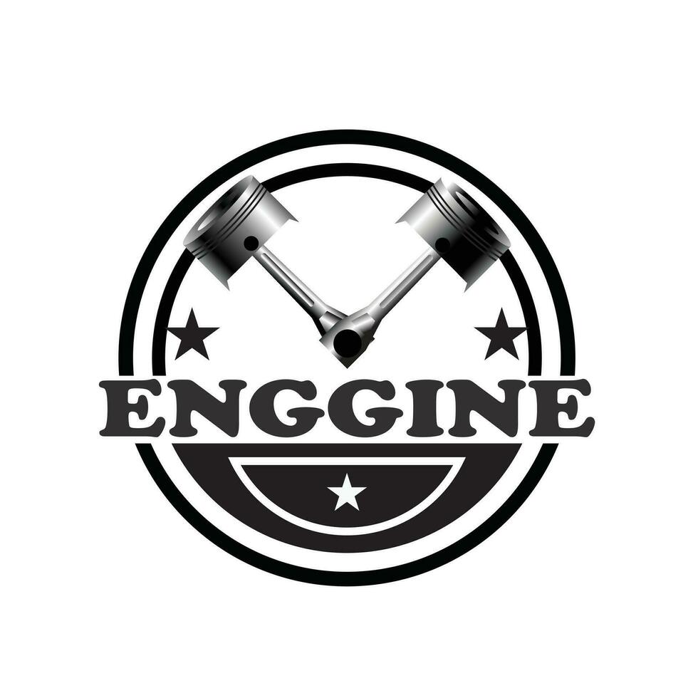 piston engine illustration vector, great for emblem symbol sticker vector
