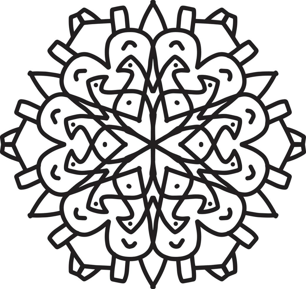 a black and white drawing of a circular design vector