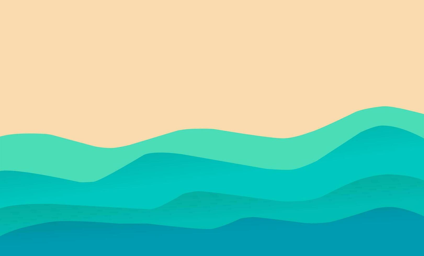 papercut beach sands and sea background vector
