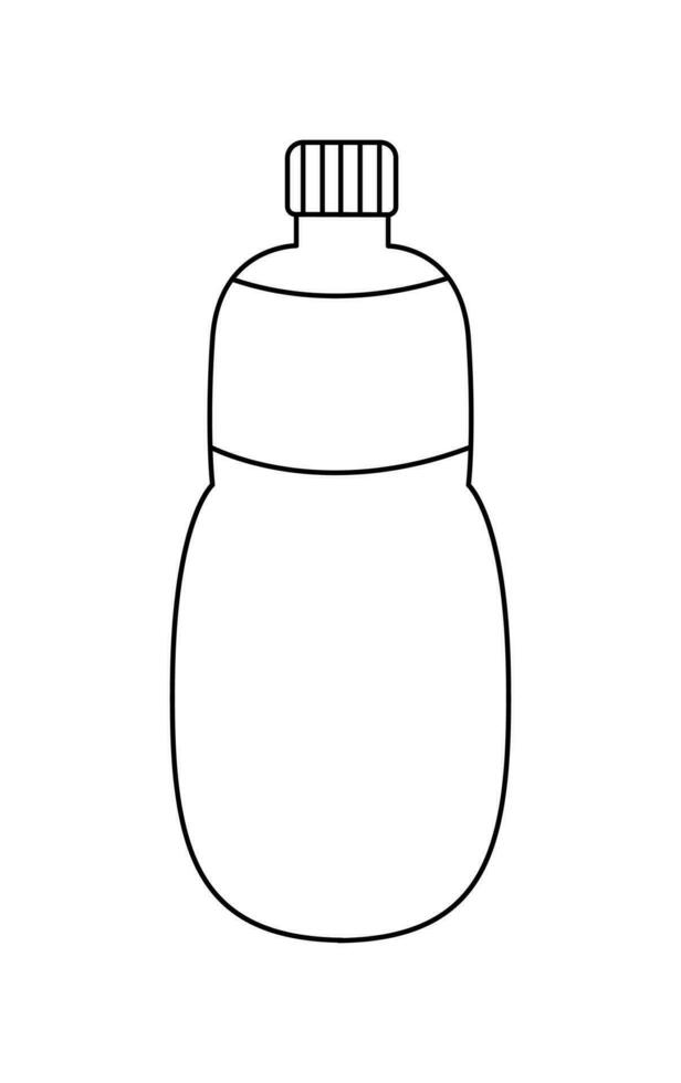 el plastico botella para agua garabatear. mano dibujado ilustración aislado en blanco antecedentes. vector