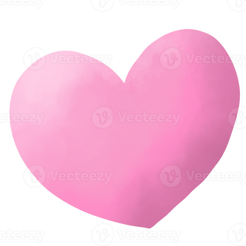 Love heart watercolor png
