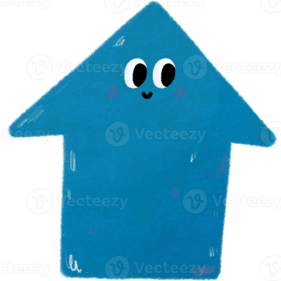 Colorful Arrow Sign with Smile Face png