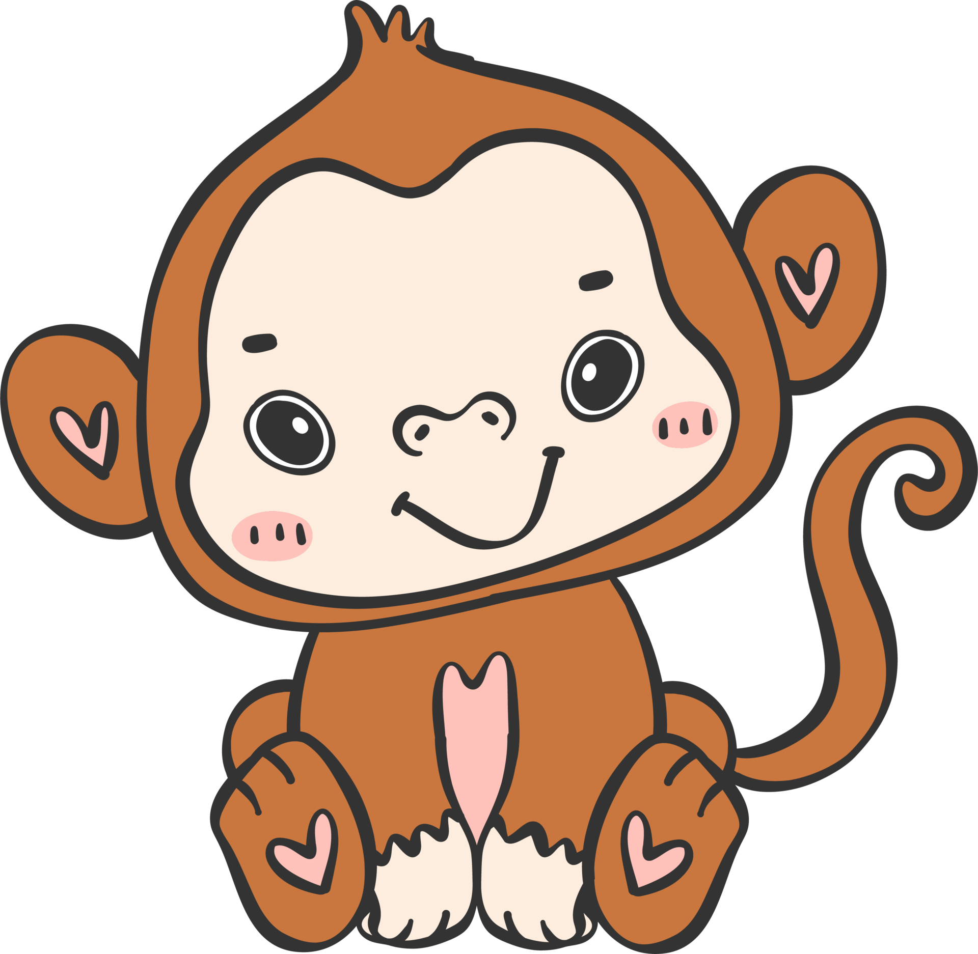 Cartoon, monkey, mammal, animals png