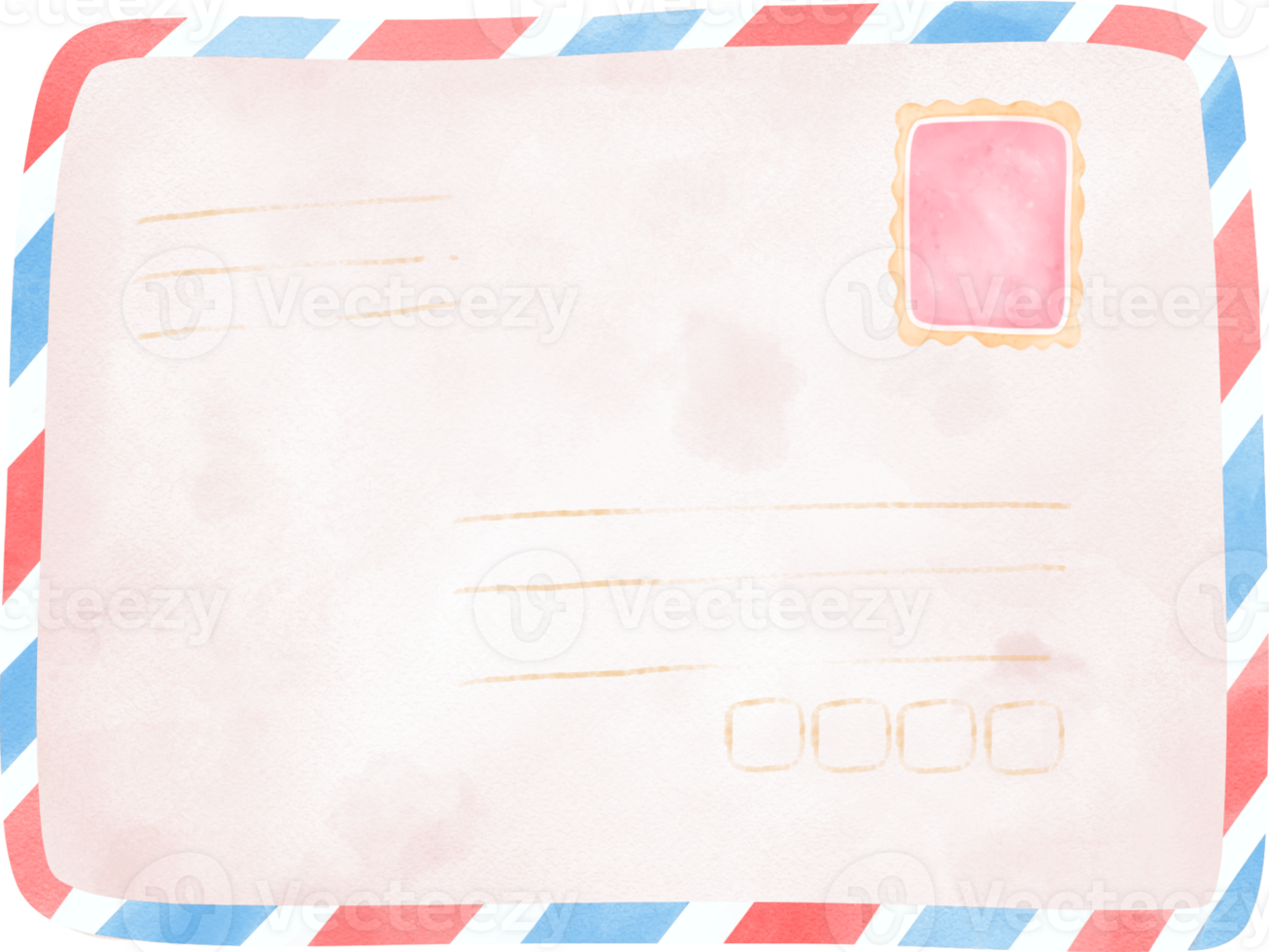 Jahrgang Briefumschlag Mail versiegelt mit Wachs, elegant Erfassen das Wesen von sentimental Korrespondenz. nostalgisch Aquarell Illustration. png