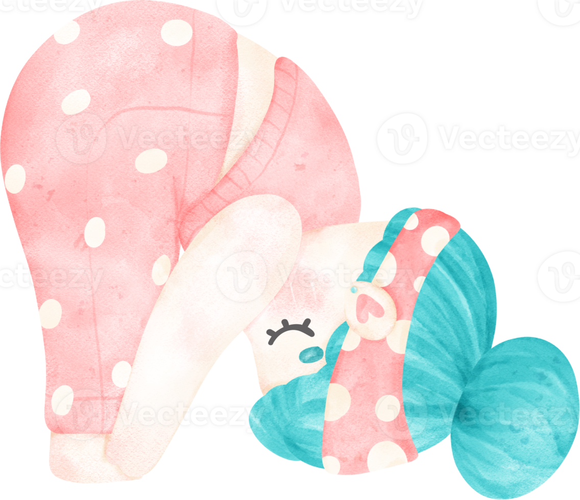 illustration of Peaceful Chubby Girl in Yoga Pose with Closed Eyes catroon watercolour hand drawing png