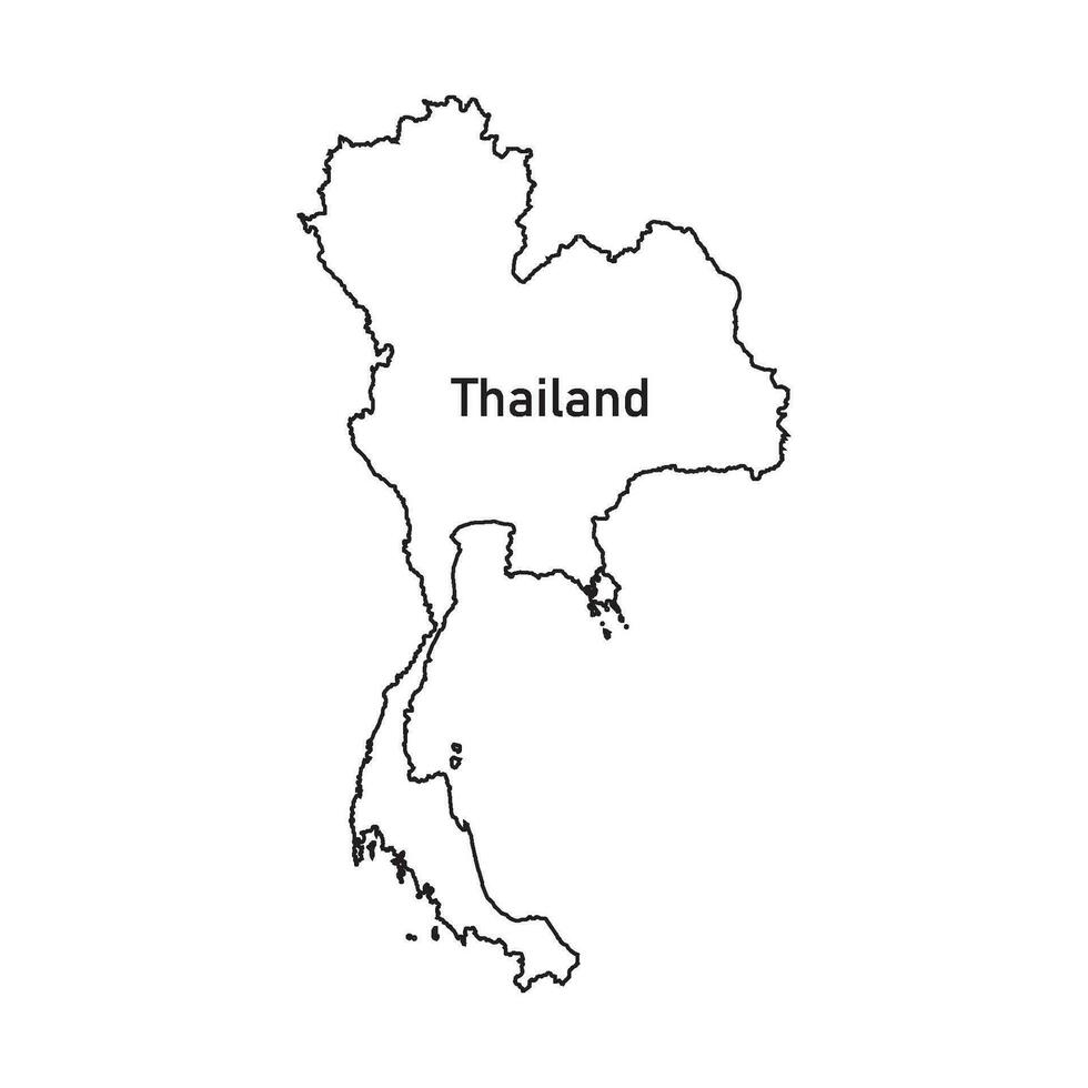 Thailand map icon vector