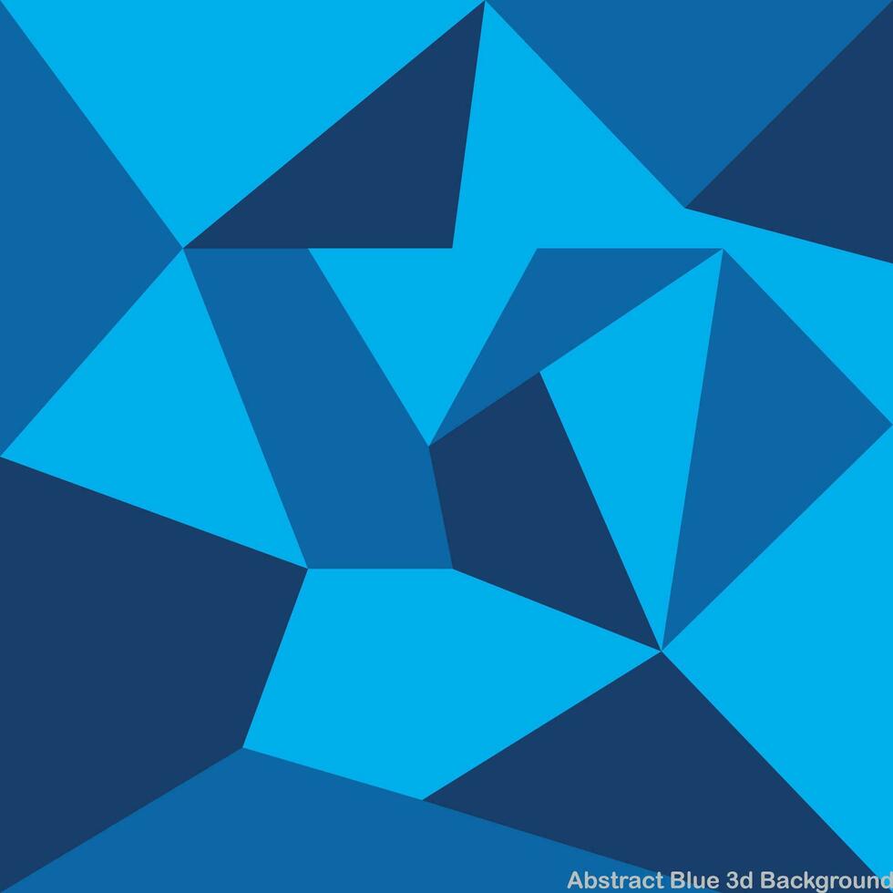 Abstract blue 3d background vector