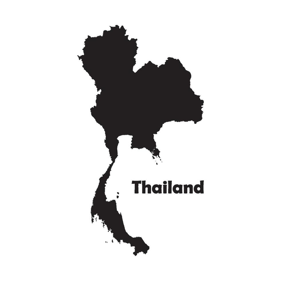 Tailandia mapa icono vector