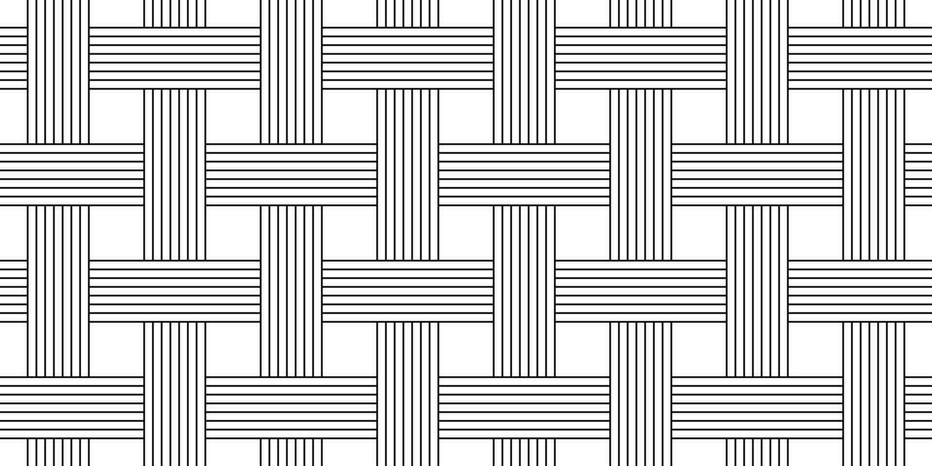 black white woven seamless pattern vector